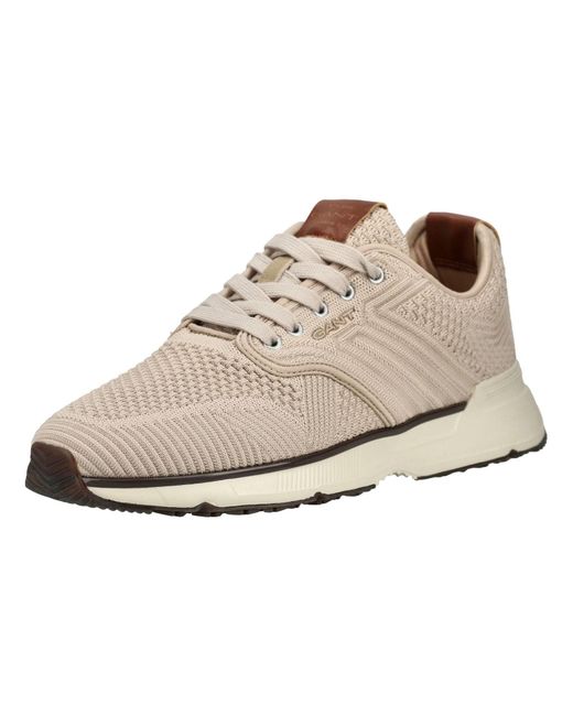 Gant Leder/Mesh Sneaker in Natural für Herren