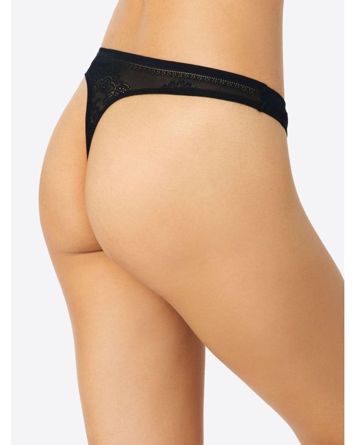 Schiesser Black String Invisible Lace