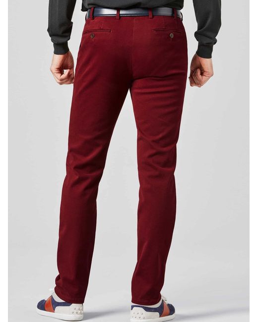 Meyer Chinohose in Red für Herren