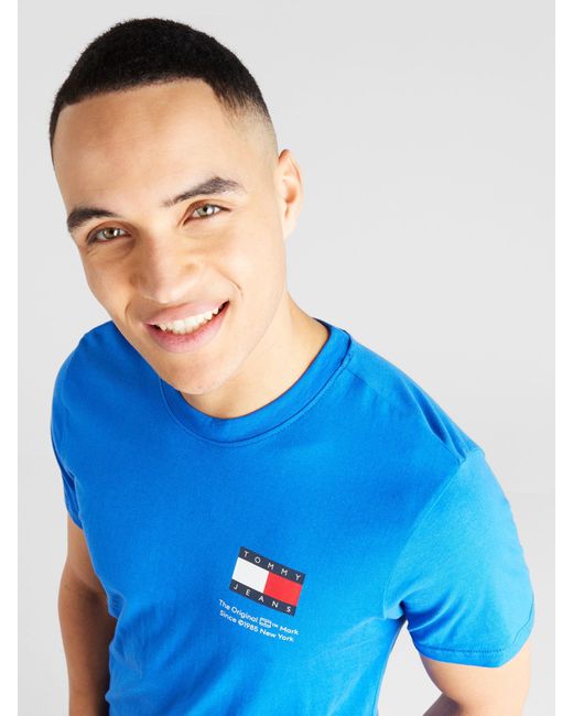 Tommy Hilfiger T-shirt \'essential\' in Blau für Herren | Lyst DE