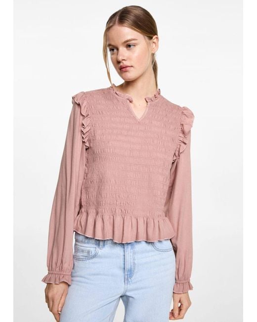 MANGO TEEN Pink Bluse 'Multi'