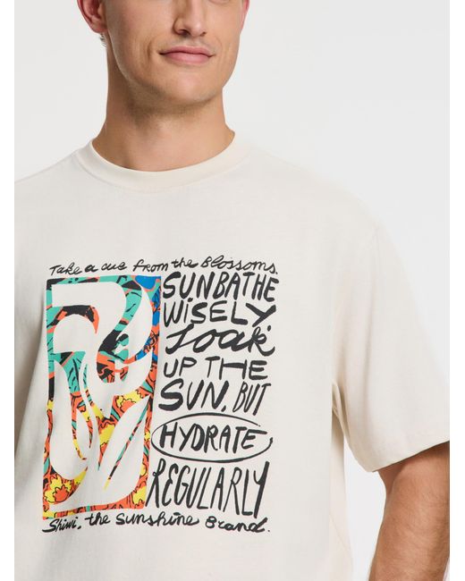 Shiwi T-Shirt Jay Flower Block in White für Herren