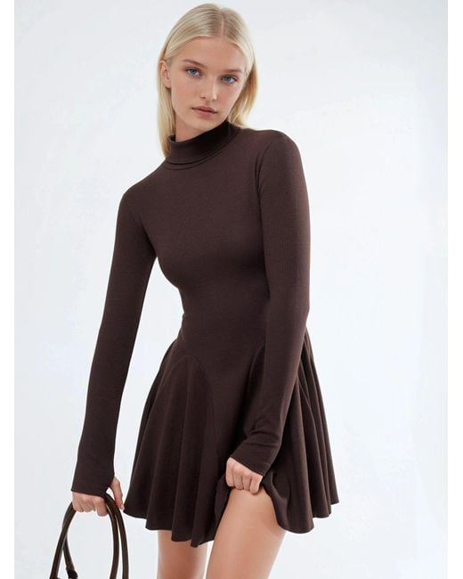 Busem Brown Mini Kleid