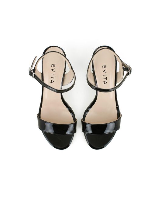 Evita Black Sandalette 'Ambra'