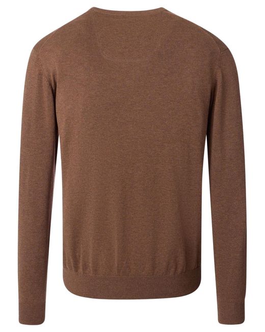 CASA MODA Pullover Basic in Brown für Herren