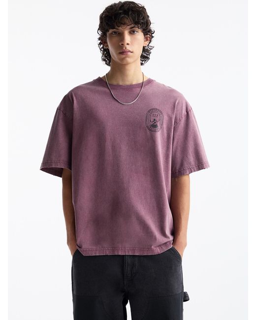 Pull&Bear T-shirt in Purple für Herren