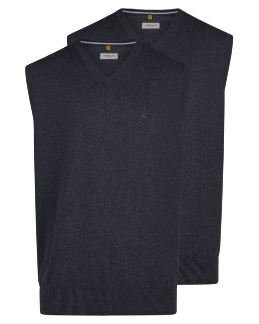 Redmond Pullover Basic in Blue für Herren