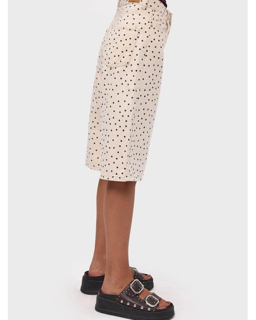 its basic Natural Its Basic Jeans Polka Bermuda Short