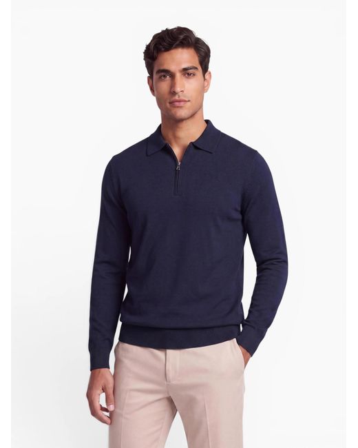 INSPR Pullover Markova Zip in Blue für Herren