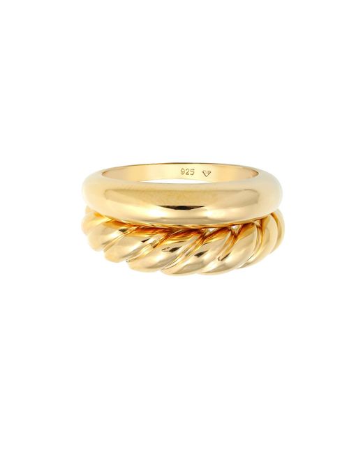 Elli Premium Metallic Ring-Set Twisted