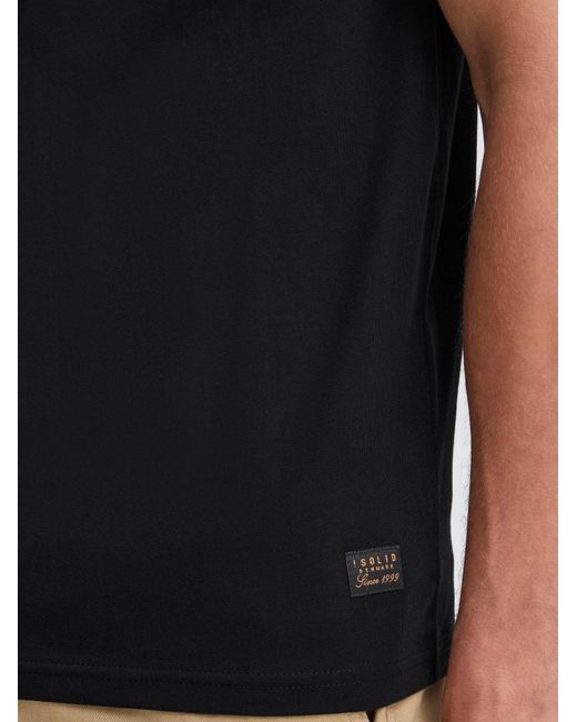 Solid T-Shirt Sdjuan in Black für Herren