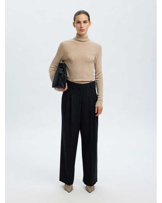 SELECTED Natural Pullover Slfingrid