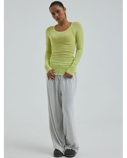 Seamless Basic Green Top Cotton