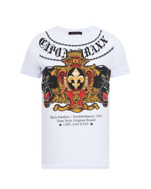 Cipo & Baxx T-shirt in White für Herren