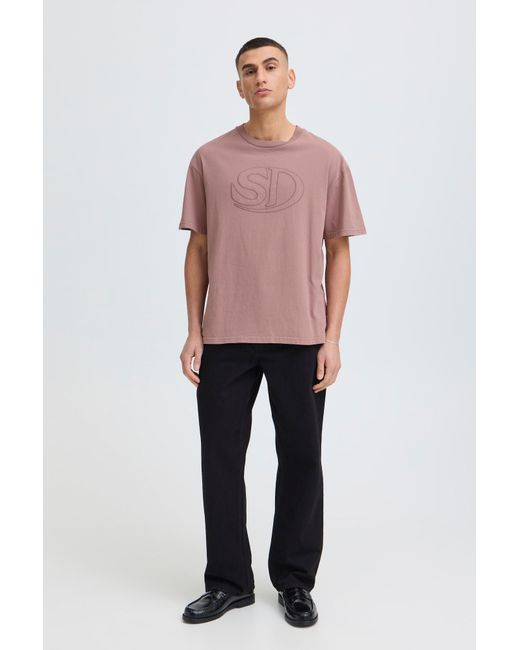 Solid Rundhalsshirt Sduncaster in Pink für Herren