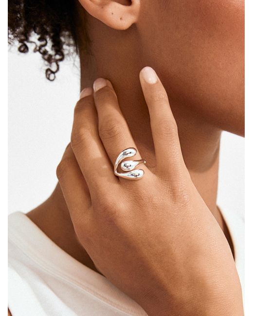 Pilgrim Ring Jennings in White für Herren