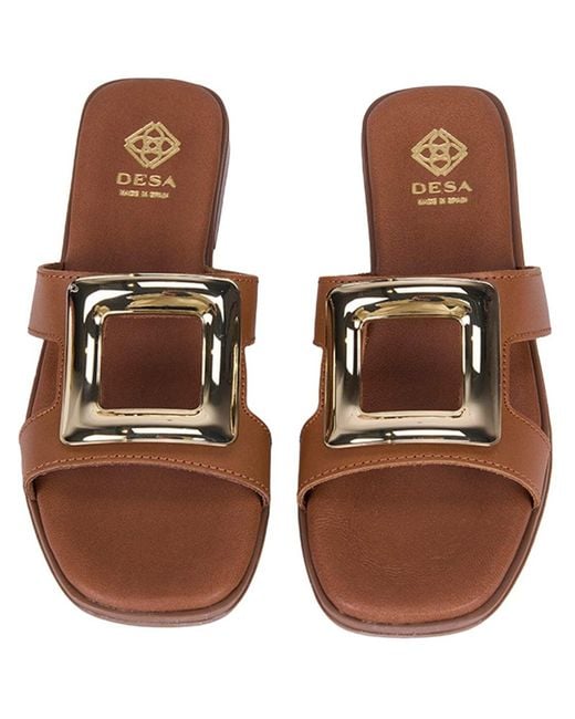 Desa Brown Pantolette Folien