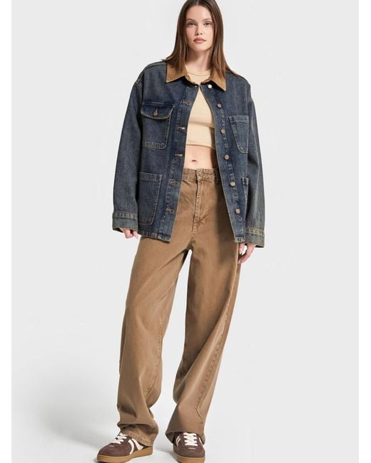 its basic Blue Its Basic Übergangsjacke Oversized Denim Jacket