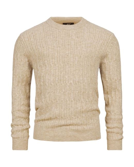 JEFF Pullover Jfmicah in Natural für Herren