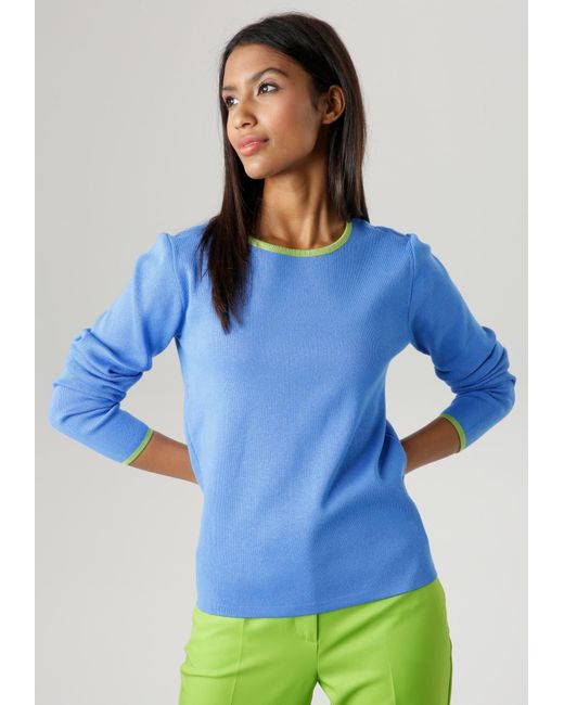 Aniston SELECTED Blue Pullover