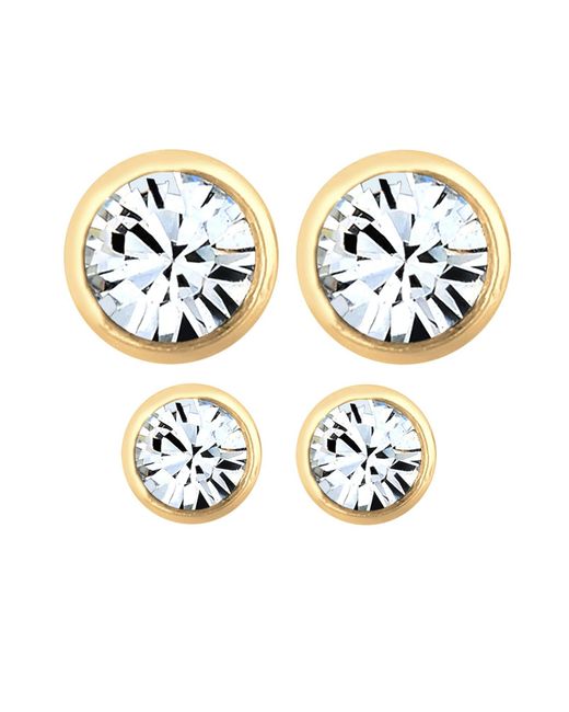 Elli Jewelry Metallic Ohrstecker Set Kristall