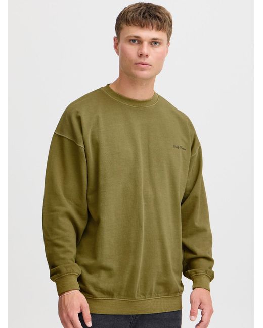 Solid Sweatshirt in Green für Herren
