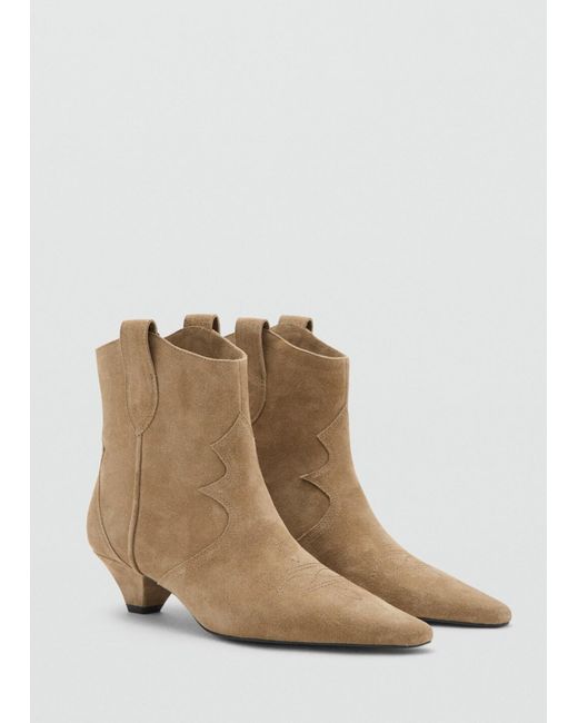 Mango White Stiefelette Lu