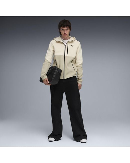 PUMA Sportsweatjacke Tech in Natural für Herren