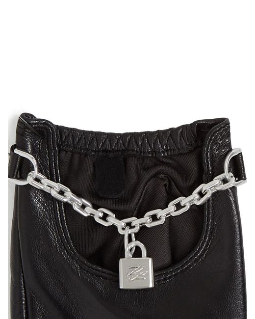 Karl Lagerfeld Black Kurzfingerhandschuhe