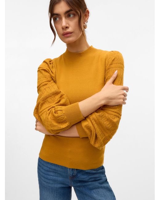 Vero Moda Yellow Pullover Vmnewlimone