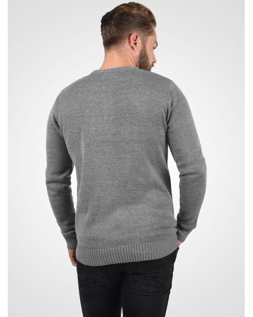 Solid Strickpullover 'terrance' in Gray für Herren