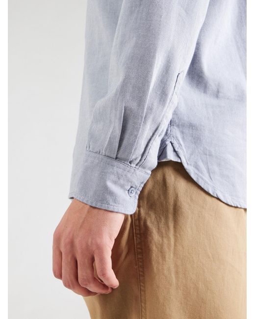 Knowledge Cotton Hemd in Blue für Herren