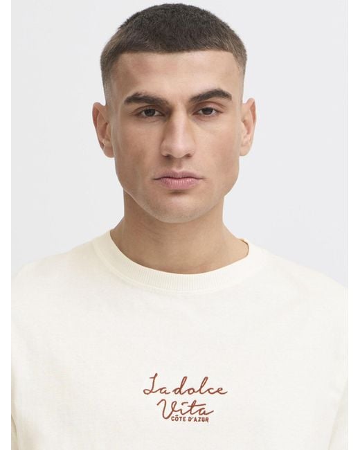 Solid Rundhalsshirt Sdpedro in White für Herren