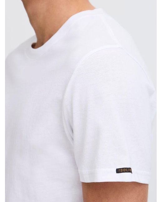 Solid T-Shirt Sdjuan in White für Herren