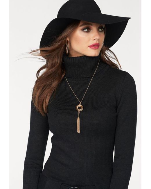melrose Black Strickkleid