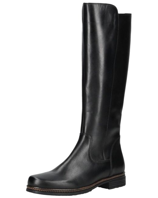 Gabor Black Leder/Textil Stiefel