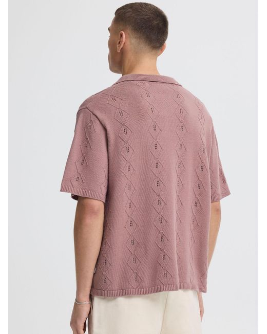 Solid Poloshirt Sdudell in Pink für Herren