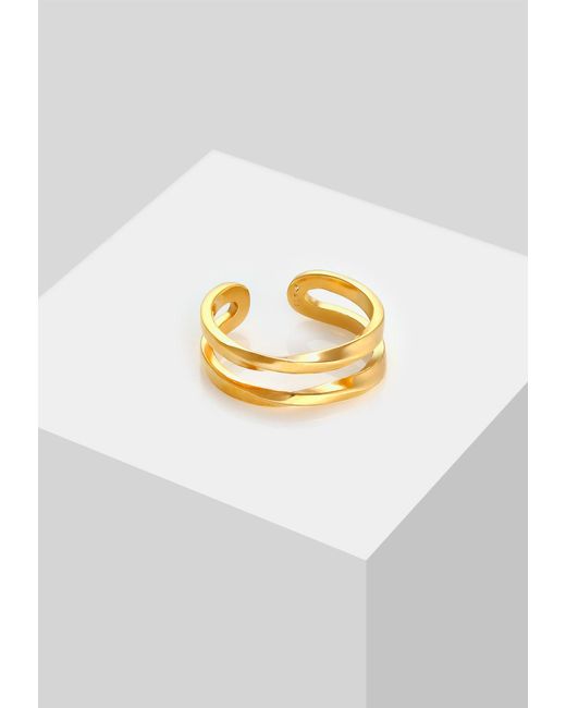 Elli Jewelry Metallic Ring Organic