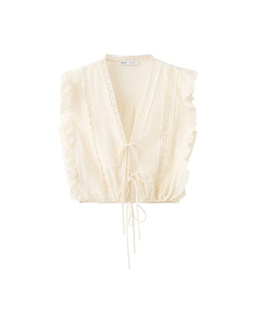 Mango White Bluse Lechuga