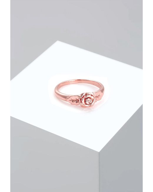Elli Jewelry Pink Ring Rose, Vintage, Bandring