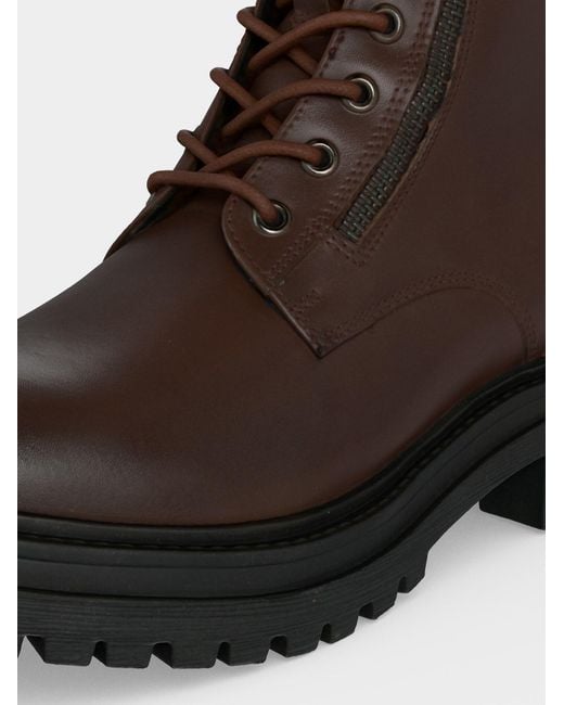 Geox Brown Schnürstiefelette D Iridea