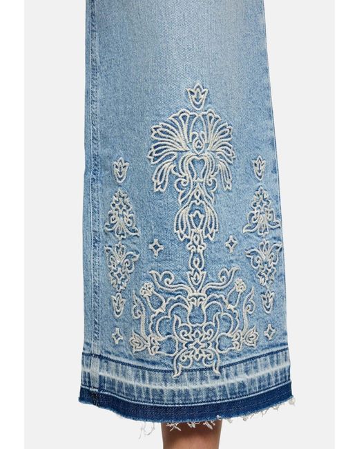 Zero Blue Basic-Jeans Mit Weitem Bein