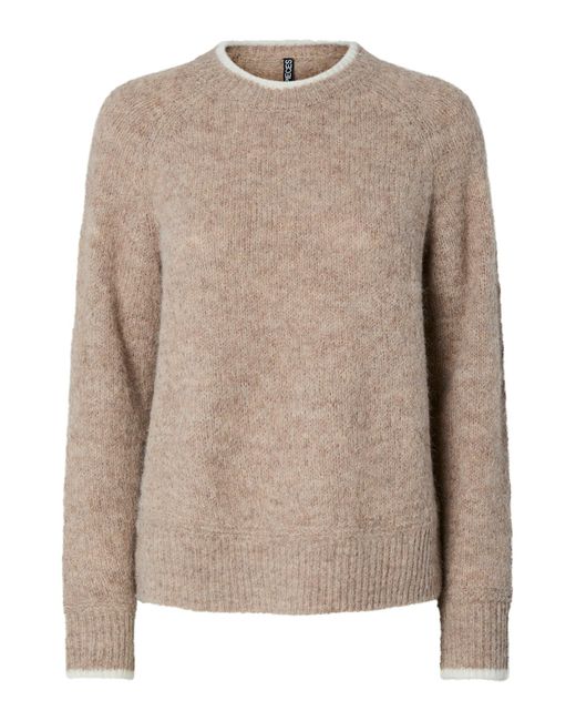 Pieces Brown Pullover Pcivy