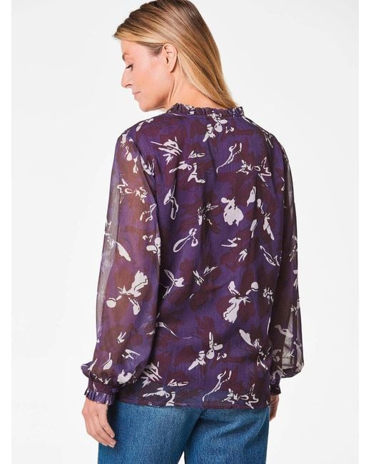 Goldner Purple Bluse