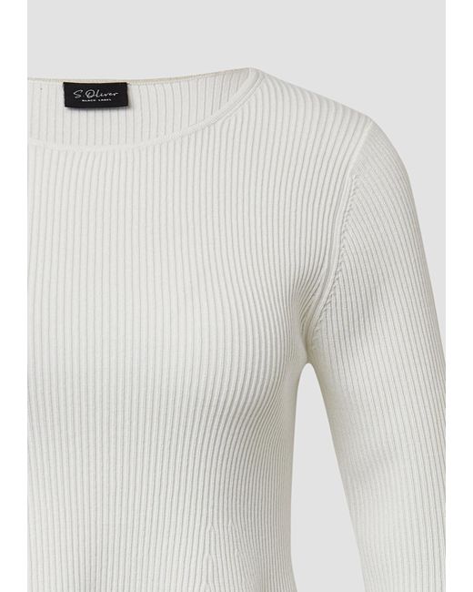 S.oliver White Oliver Label Pullover