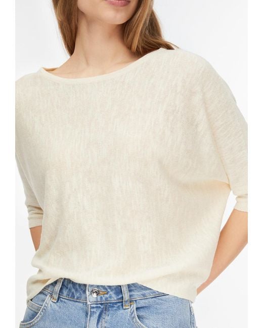 Comma, White Strickpullover