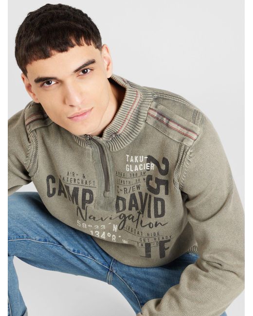 Camp David Pullover in Gray für Herren