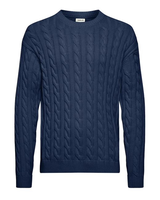 Solid Pullover Malcolm in Blue für Herren