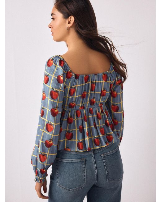 Next Blue Bluse