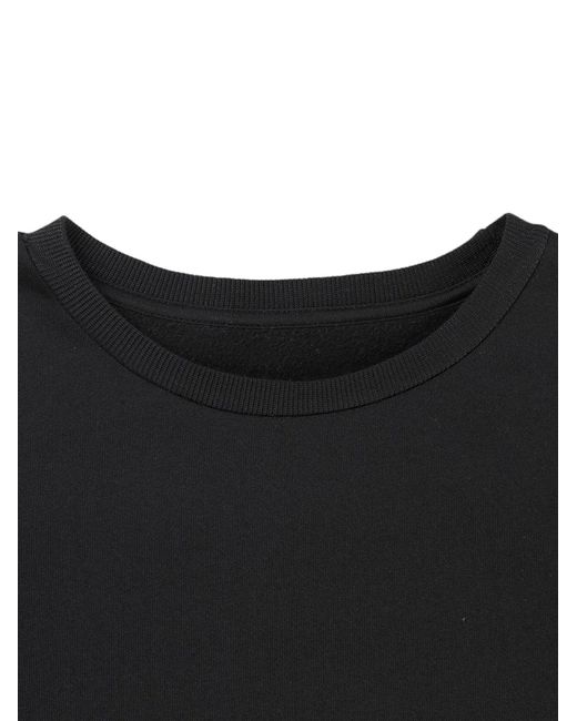 GORHEY Black Pullover Crew Neck Oversized Sweatshirt With Slogan Print